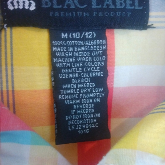 Blac Label Yellow/Red Striped Print Shirt - Picture 7 of 7